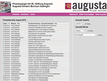 Tablet Screenshot of presse.augusta-bochum.de